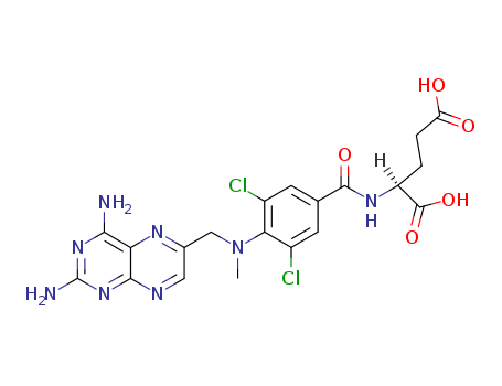 L-Glutamic acid,N-[3,5-dichloro-4-[[(2,4-diamino-6-pteridinyl)methyl]methylamino]benzoyl]- cas  528-74-5
