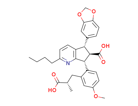 (7R,8R,9R)-7-benzo[1,3]dioxol-5-yl-3-butyl-9-[2-[(2S)-2-carboxypropyl]-4-methoxy-phenyl]-2-azabicyclo[4.3.0]nona-2,4,10-triene-8-carboxylic acid