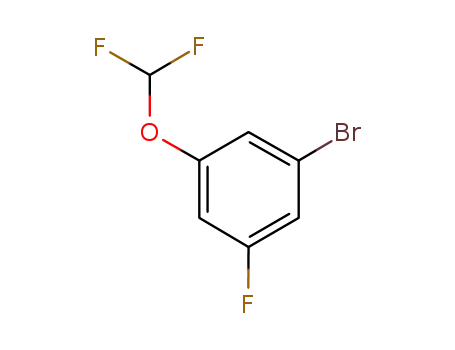Molecular Structure of 433939-28-7 (1-Bromo-3-(difluoromethoxy)-5-fluorobenzene)