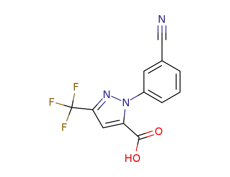 Molecular Structure of 209917-93-1 (1H-Pyrazole-5-carboxylic acid, 1-(3-cyanophenyl)-3-(trifluoromethyl)-)