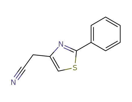 Molecular Structure of 16441-25-1 ((2-PHENYL-1,3-THIAZOL-4-YL)ACETONITRILE)
