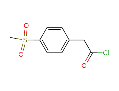 Molecular Structure of 74426-50-9 (Benzeneacetyl chloride, 4-(methylsulfonyl)-)