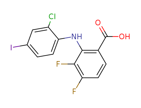 2-(2-Chloro-4-iodophenylamino)-3,4-difluorobenzoic Acid