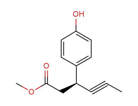 (3S)-3-(4-hydroxy-phenyl)-hex-4-ynoic acid methyl ester