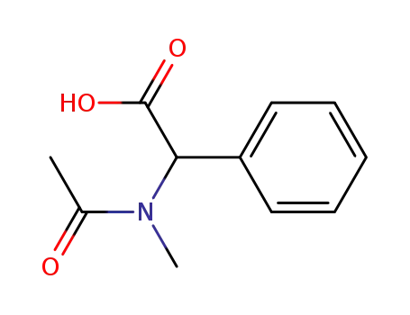 Molecular Structure of 2392-54-3 (Benzeneacetic acid, a-(acetylmethylamino)-)