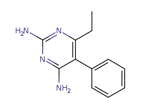Molecular Structure of 27653-49-2 (5-Phenyl-6-ethyl-2,4-diaminopyrimidine)