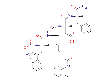 L-Phenylalaninamide, N-((1,1-dimethylethoxy)carbonyl)-L-tryptophyl-N6-(((2-methylphenyl)amino)carbonyl)-L-lysyl-L-alpha-aspartyl-Nalpha-methyl-