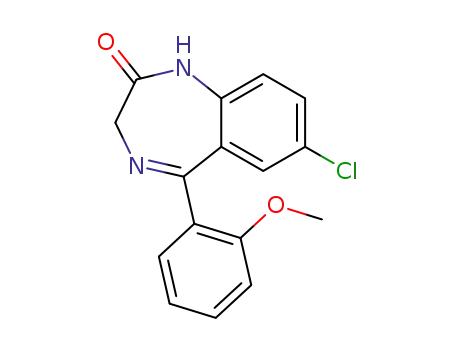 5-(2-メトキシフェニル)-7-クロロ-1H-1,4-ベンゾジアゼピン-2(3H)-オン
