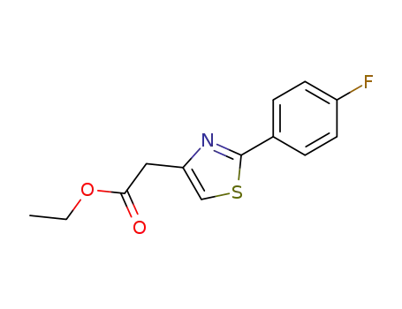 Molecular Structure of 78742-98-0 (ethyl 2-(2-(4-fluorophenyl)thiazol-4-yl)acetate)