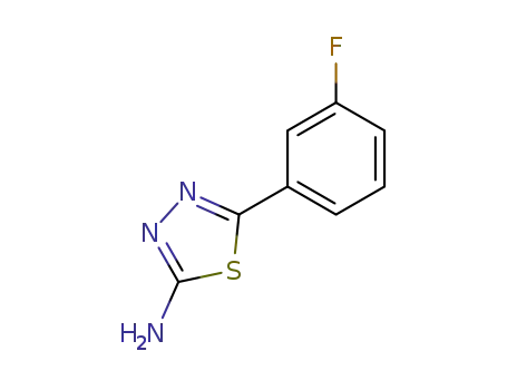 Molecular Structure of 59565-52-5 (5-(3-FLUOROPHENYL)-1,3,4-THIADIAZOL-2-AMINE)