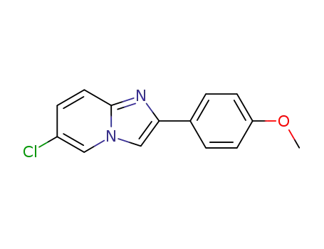 Molecular Structure of 325736-91-2 (2-(4-methoxyphenyl)-6-chloroimidazo[1,2-a]pyridine)