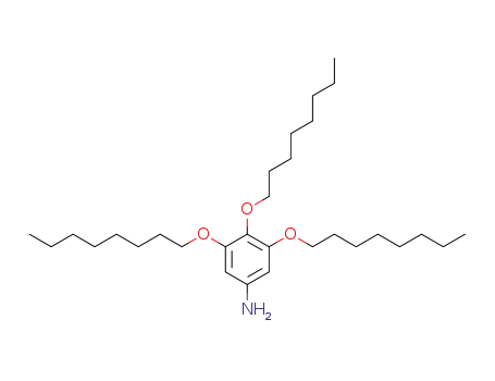 Molecular Structure of 151237-03-5 (Benzenamine, 3,4,5-tris(octyloxy)-)