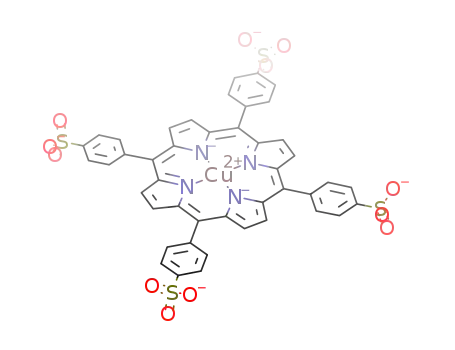 tetraanionic meso-tetrakis(4-sulfonatophenyl)porphyrincopper(II)