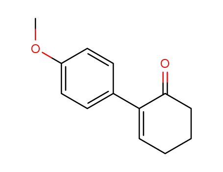 Molecular Structure of 63828-70-6 (2-(4-Methoxyphenyl)-2-cyclohexen-1-one)