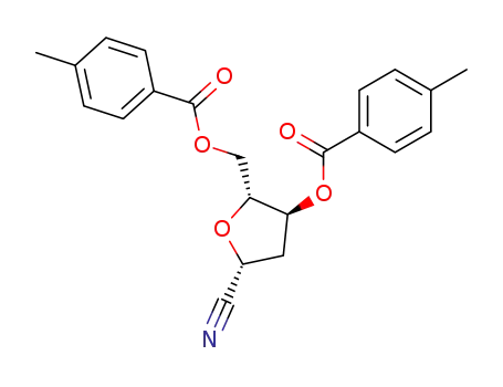 Molecular Structure of 50908-41-3 (2,5-anhydro-3-deoxy-4,6-di-O-toluoyl-D-ribohexononitrile)