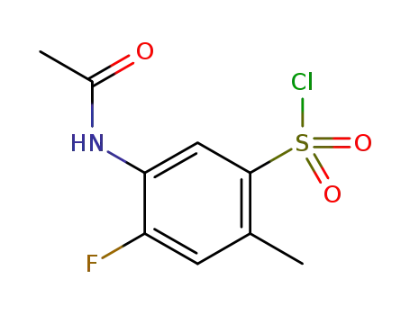 5-acetamido-4-fluoro-2-methylbenzene-1-sulfonyl chloride