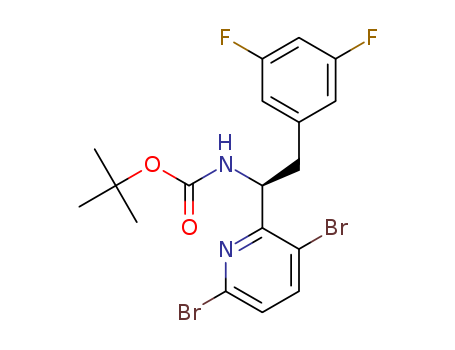 tert-butyl (S)-( 1 -(3,6-dibromopyridin-2-yl)-2-(3,5 -difluorophenyl)ethyl)carbamate