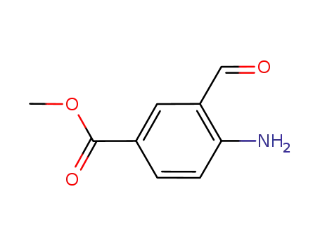 Molecular Structure of 841296-15-9 (4-Amino-3-formyl-benzoic acid methyl ester)