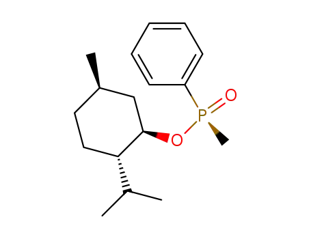 Molecular Structure of 16934-92-2 (Methylphenylphosphinic acid (1R,3R,4S)-p-menthane-3-yl ester)