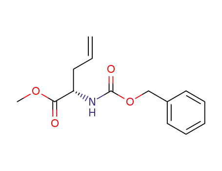 Molecular Structure of 78553-47-6 (4-Pentenoic acid, 2-[[(phenylmethoxy)carbonyl]amino]-, methyl ester,
(2S)-)