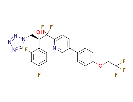 Molecular Structure of 1340593-59-0 ((2R)-2-(2,4-difluorophenyl)-1,1-difluoro-3-(1H-1,2,3,4-tetrazol-1-yl)-1-{5-[4-(2,2,2-trifluoroethoxy)phenyl]pyridin-2-yl}propan-2-ol)