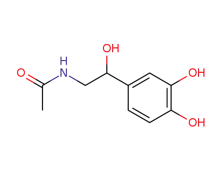 Molecular Structure of 67083-59-4 (Acetamide, N-[2-(3,4-dihydroxyphenyl)-2-hydroxyethyl]-)