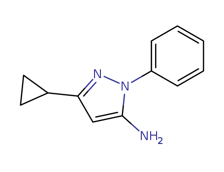 5-cyclopropyl-2-phenylpyrazol-3-amine cas no. 175137-45-8 96%