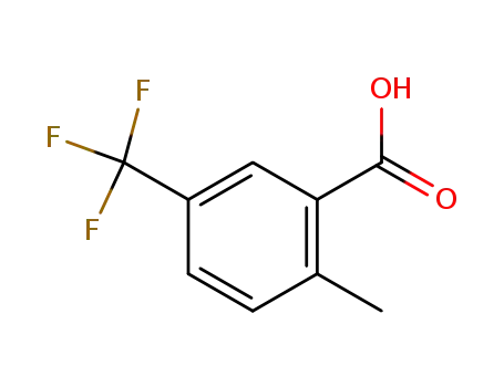 Molecular Structure of 13055-63-5 (2-METHYL-5-(TRIFLUOROMETHYL)BENZOIC ACID)