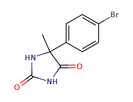 Molecular Structure of 6320-50-9 (5-(4-BROMOPHENYL)-5-METHYLIMIDAZOLIDINE-2,4-DIONE)