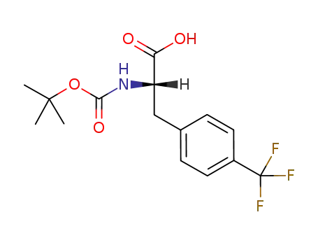 Molecular Structure of 114873-07-3 (BOC-L-4-Trifluoromethylphe)