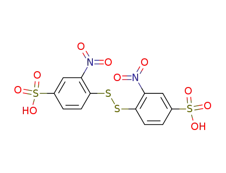 Molecular Structure of 119375-22-3 (3,3'-dinitro-4,4'-disulfanediyl-bis-benzenesulfonic acid)