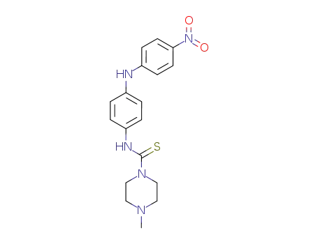 Molecular Structure of 36590-19-9 (4-Methyl-N-[4-[(4-nitrophenyl)amino]phenyl]-1-piperazinecarbothioamide)