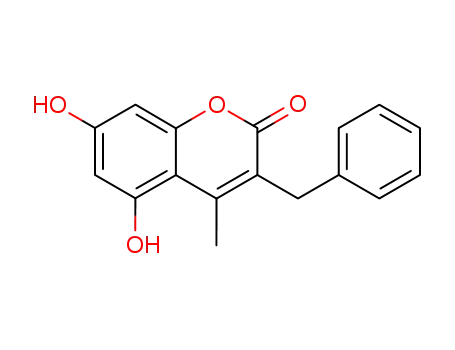 Molecular Structure of 219551-85-6 (3-benzyl-5,7-dihydroxy-4-methyl-2H-chromen-2-one)