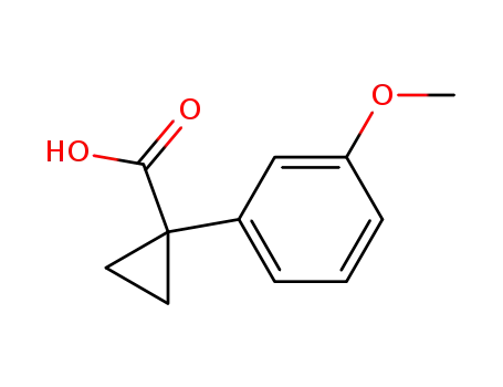 Molecular Structure of 74205-29-1 (1-(3-METHOXY-PHENYL)-CYCLOPROPANECARBOXYLIC ACID)