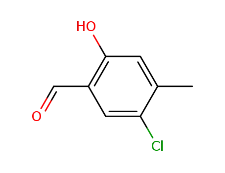 Molecular Structure of 3328-68-5 (5-Chloro-2-Hyroxy-4-Methylbenzaldehyde (5-Chloro-4-Methylsalicylaldehyde))