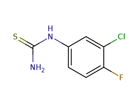 Molecular Structure of 154371-25-2 (1-(3-CHLORO-4-FLUOROPHENYL)-2-THIOUREA)