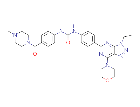 Urea, N-[4-[3-ethyl-7-(4-morpholinyl)-3H-1,2,3-triazolo[4,5-d]pyrimidin-5-yl]phenyl]-N'-[4-[(4-methyl-1-piperazinyl)carbonyl]phenyl]-
