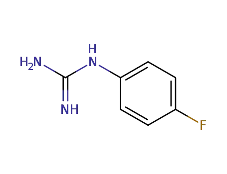 Molecular Structure of 65783-21-3 (N-(4-FLUORO-PHENYL)-GUANIDINE)