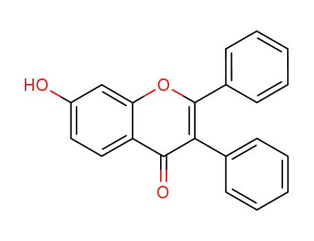 Molecular Structure of 18651-11-1 (4H-1-Benzopyran-4-one, 7-hydroxy-2,3-diphenyl-)
