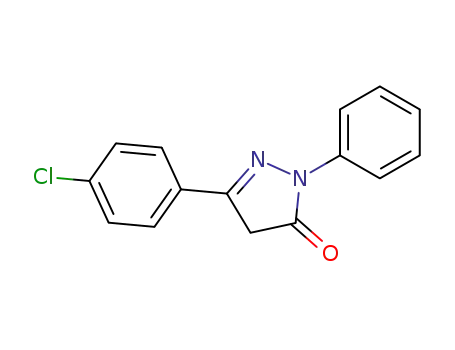 Molecular Structure of 55828-84-7 (5-(4-CHLOROPHENYL)-2,4-DIHYDRO-2-PHENYL-3H-PYRAZOL-3-ONE)