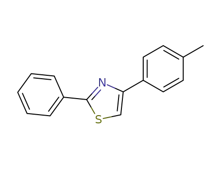 Molecular Structure of 2362-58-5 (4-(4-METHYLPHENYL)-2-PHENYL-1,3-THIAZOLE)