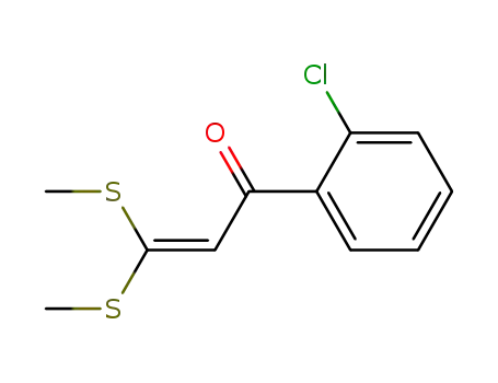 Molecular Structure of 56944-67-3 (1-(2-CHLORO-PHENYL)-3,3-BIS-METHYLSULFANYL-PROPENONE)