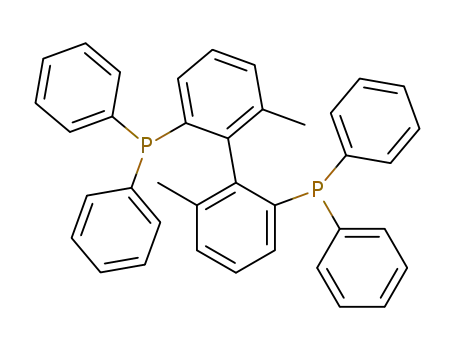 Molecular Structure of 91548-06-0 (Phosphine, [(1R)-6,6'-dimethyl[1,1'-biphenyl]-2,2'-diyl]bis[diphenyl-)