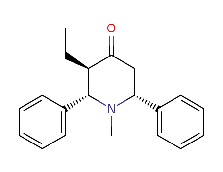 Molecular Structure of 146905-13-7 (cis-2,6-diphenyl-trans-3-ethyl-N-methylpiperidin-4-one)