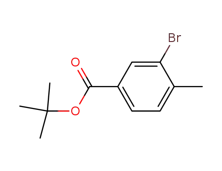 Molecular Structure of 160952-57-8 (Benzoic acid, 3-bromo-4-methyl-, 1,1-dimethylethyl ester)