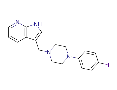 Molecular Structure of 158985-08-1 (3-[[4-(4-Iodophenyl)piperazin-1-yl]methyl]-1H-pyrrolo[2,3-b]pyridine)