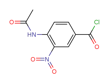 Molecular Structure of 24170-23-8 (Benzoyl chloride, 4-(acetylamino)-3-nitro-)