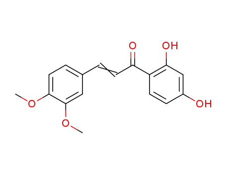 Molecular Structure of 4315-88-2 ((2E)-1-(2,4-dihydroxyphenyl)-3-(3,4-dimethoxyphenyl)prop-2-en-1-one)