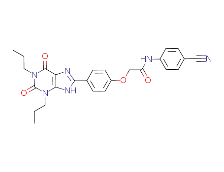 8-[4-[((4-시아노페닐)카르바모일메틸)옥시]페닐]-1,3-디(n-프로필)크산틴 수화물