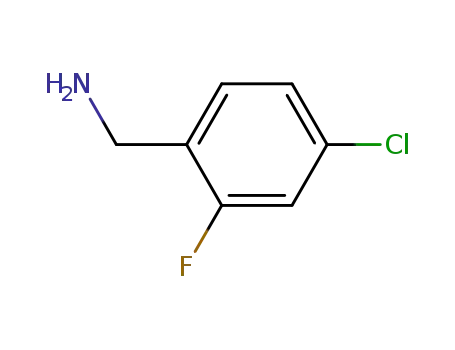 Molecular Structure of 72235-57-5 (4-CHLORO-2-FLUOROBENZYL AMINE)